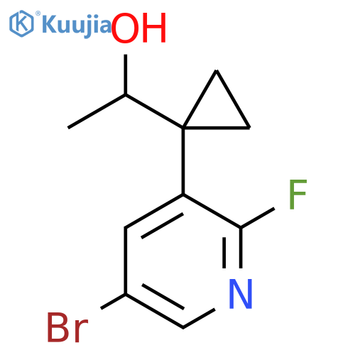1-1-(5-bromo-2-fluoropyridin-3-yl)cyclopropylethan-1-ol structure