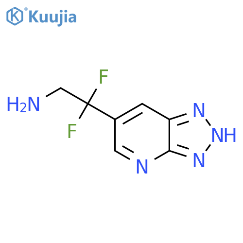 2,2-difluoro-2-{3H-1,2,3triazolo4,5-bpyridin-6-yl}ethan-1-amine structure