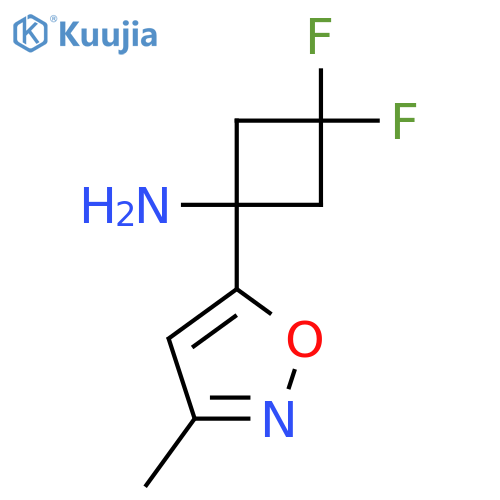 3,3-difluoro-1-(3-methyl-1,2-oxazol-5-yl)cyclobutan-1-amine structure