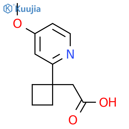 2-1-(4-methoxypyridin-2-yl)cyclobutylacetic acid structure