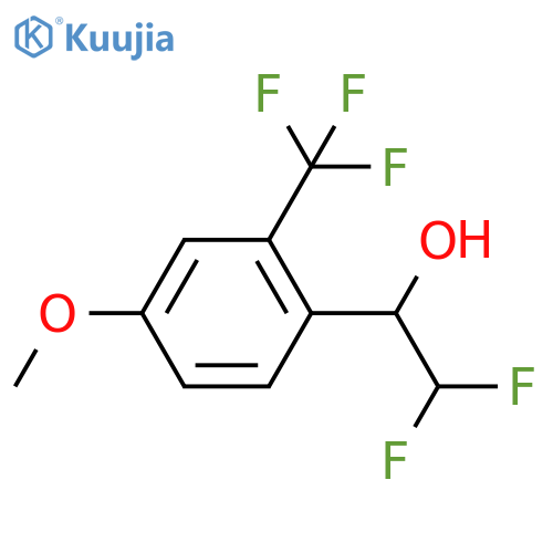 2,2-difluoro-1-4-methoxy-2-(trifluoromethyl)phenylethan-1-ol structure