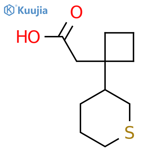 2-1-(thian-3-yl)cyclobutylacetic acid structure