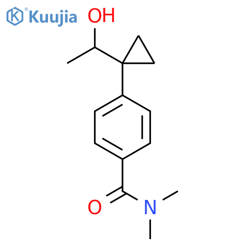 4-1-(1-hydroxyethyl)cyclopropyl-N,N-dimethylbenzamide structure