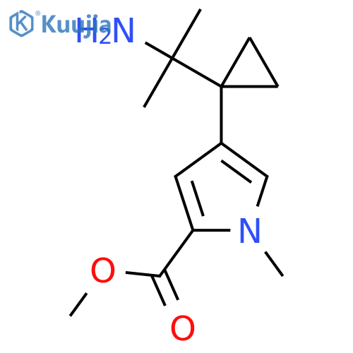 methyl 4-1-(2-aminopropan-2-yl)cyclopropyl-1-methyl-1H-pyrrole-2-carboxylate structure