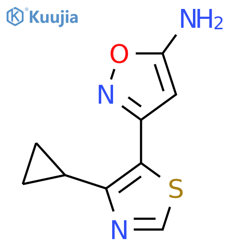 3-(4-Cyclopropyl-1,3-thiazol-5-yl)-1,2-oxazol-5-amine structure