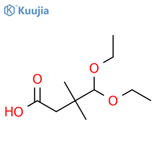 4,4-diethoxy-3,3-dimethylbutanoic acid structure