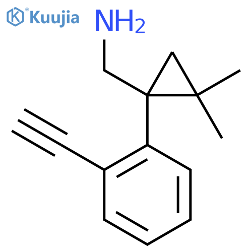 1-(2-ethynylphenyl)-2,2-dimethylcyclopropylmethanamine structure