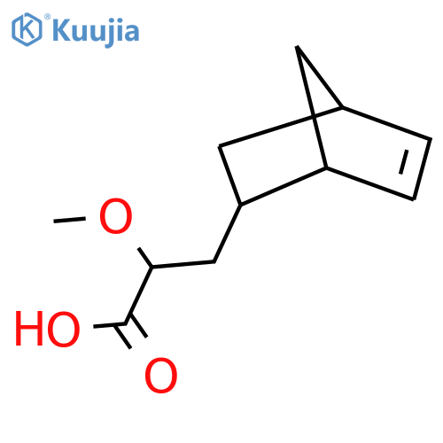 3-{bicyclo2.2.1hept-5-en-2-yl}-2-methoxypropanoic acid structure