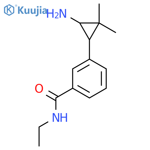 3-(3-amino-2,2-dimethylcyclopropyl)-N-ethylbenzamide structure