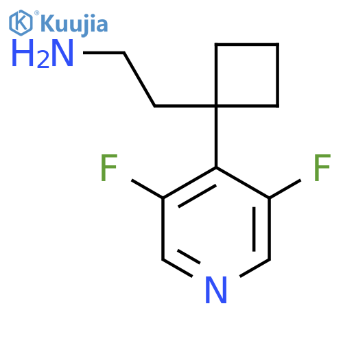 2-1-(3,5-difluoropyridin-4-yl)cyclobutylethan-1-amine structure