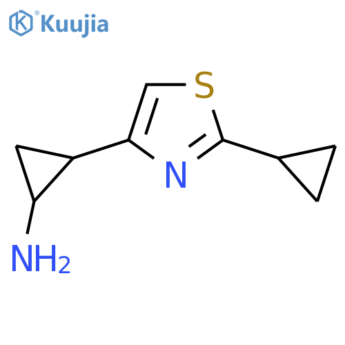 2-(2-cyclopropyl-1,3-thiazol-4-yl)cyclopropan-1-amine structure
