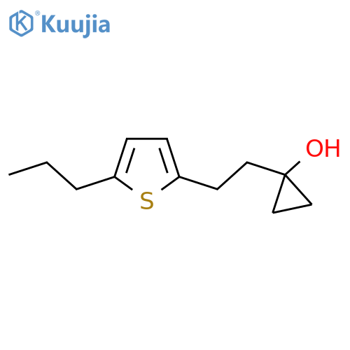 1-2-(5-propylthiophen-2-yl)ethylcyclopropan-1-ol structure