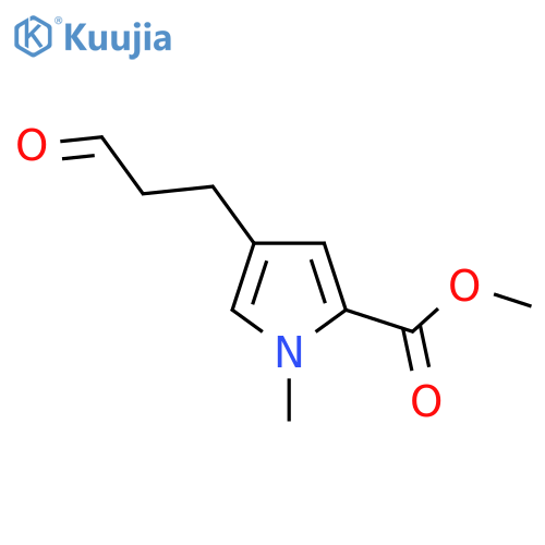 methyl 1-methyl-4-(3-oxopropyl)-1H-pyrrole-2-carboxylate structure