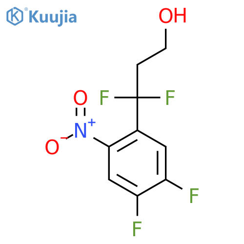 3-(4,5-difluoro-2-nitrophenyl)-3,3-difluoropropan-1-ol structure