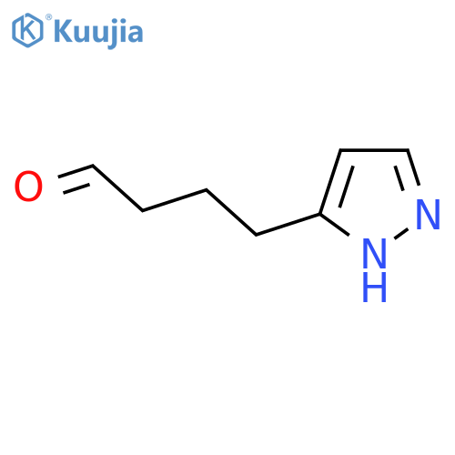 4-(1H-pyrazol-3-yl)butanal structure