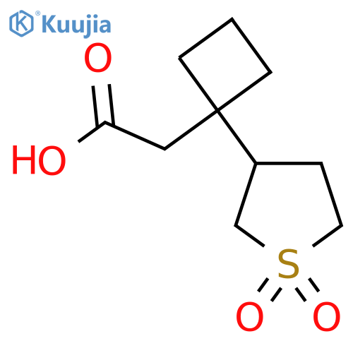 2-1-(1,1-dioxo-1lambda6-thiolan-3-yl)cyclobutylacetic acid structure