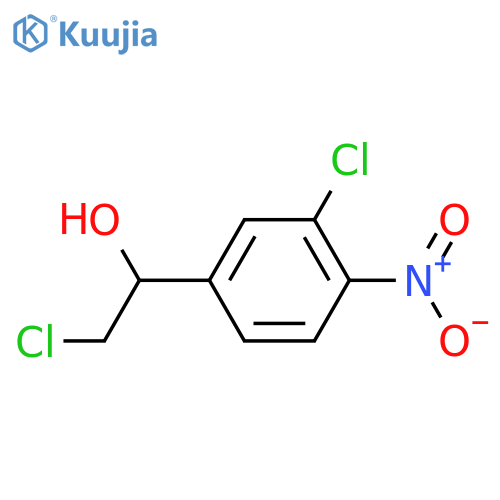 2-chloro-1-(3-chloro-4-nitrophenyl)ethan-1-ol structure