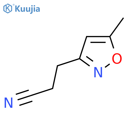 3-(5-methyl-1,2-oxazol-3-yl)propanenitrile structure