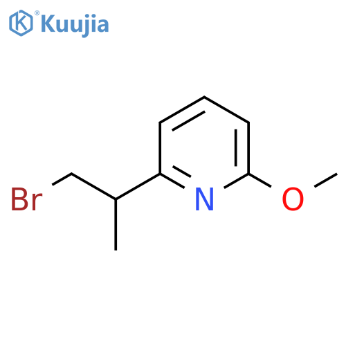 2-(1-bromopropan-2-yl)-6-methoxypyridine structure