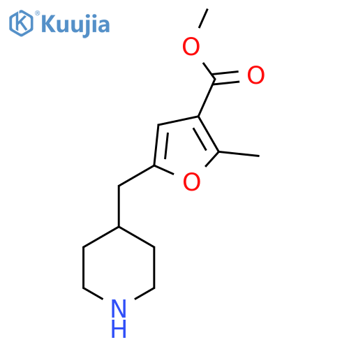 methyl 2-methyl-5-(piperidin-4-yl)methylfuran-3-carboxylate structure
