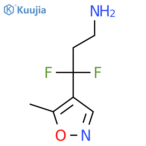 3,3-difluoro-3-(5-methyl-1,2-oxazol-4-yl)propan-1-amine structure