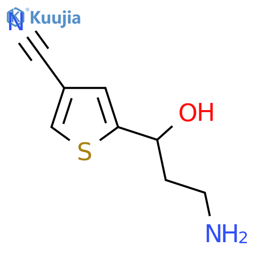 5-(3-amino-1-hydroxypropyl)thiophene-3-carbonitrile structure