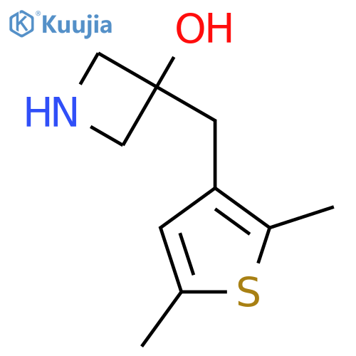 3-(2,5-dimethylthiophen-3-yl)methylazetidin-3-ol structure