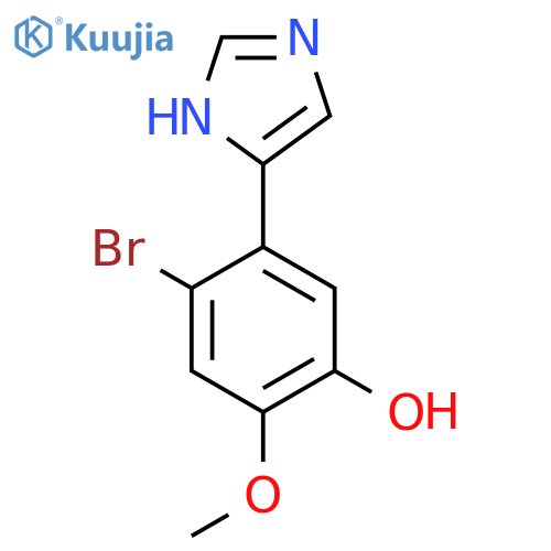 4-bromo-5-(1H-imidazol-4-yl)-2-methoxyphenol structure