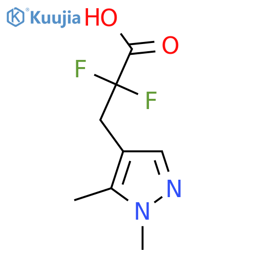 3-(1,5-dimethyl-1H-pyrazol-4-yl)-2,2-difluoropropanoic acid structure