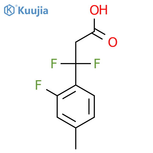 3,3-difluoro-3-(2-fluoro-4-methylphenyl)propanoic acid structure