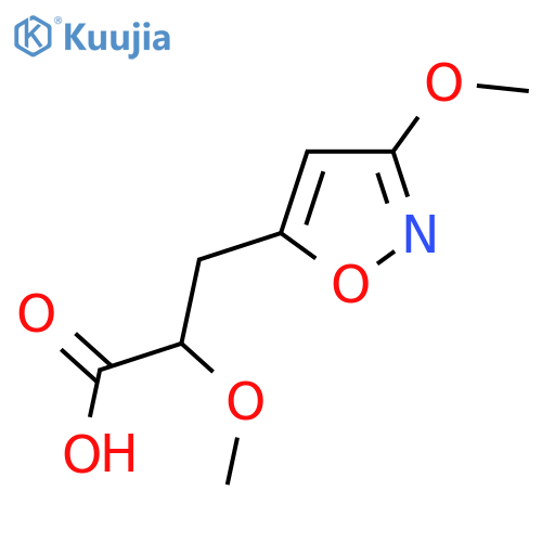 2-methoxy-3-(3-methoxy-1,2-oxazol-5-yl)propanoic acid structure