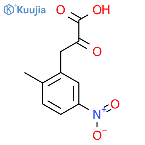 3-(2-methyl-5-nitrophenyl)-2-oxopropanoic acid structure