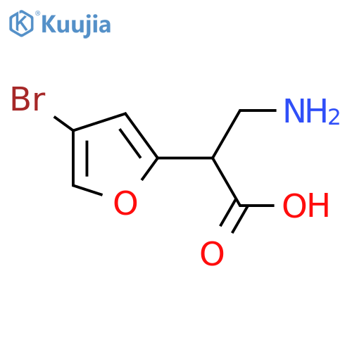 3-amino-2-(4-bromofuran-2-yl)propanoic acid structure