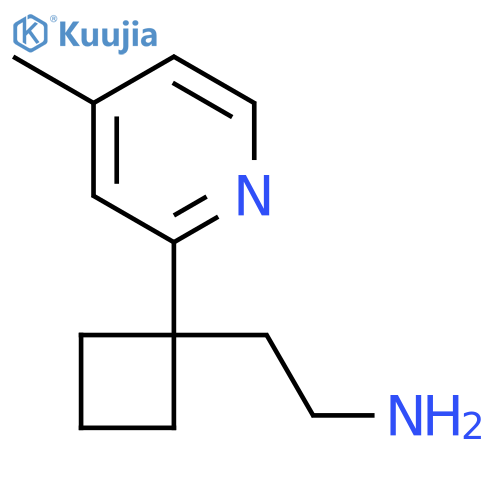 2-1-(4-methylpyridin-2-yl)cyclobutylethan-1-amine structure