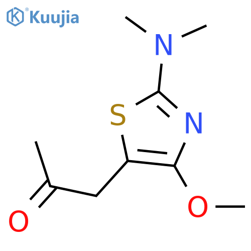 1-2-(dimethylamino)-4-methoxy-1,3-thiazol-5-ylpropan-2-one structure