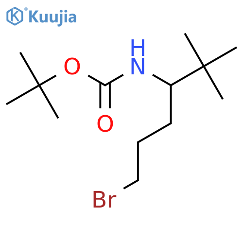 tert-butyl N-(6-bromo-2,2-dimethylhexan-3-yl)carbamate structure