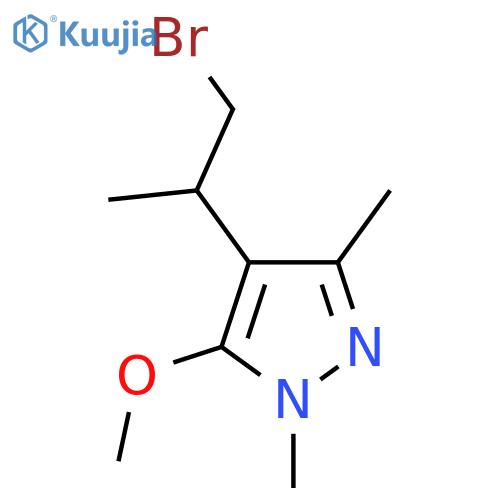 4-(1-bromopropan-2-yl)-5-methoxy-1,3-dimethyl-1H-pyrazole structure
