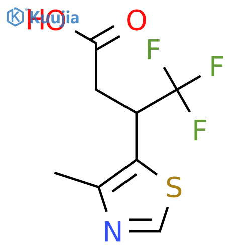 4,4,4-trifluoro-3-(4-methyl-1,3-thiazol-5-yl)butanoic acid structure