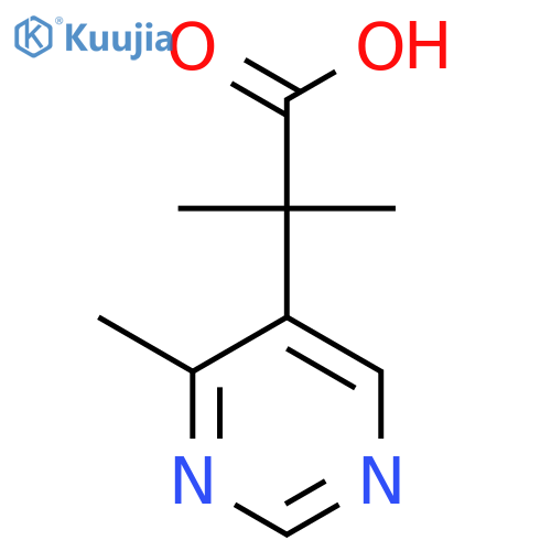 2-methyl-2-(4-methylpyrimidin-5-yl)propanoic acid structure