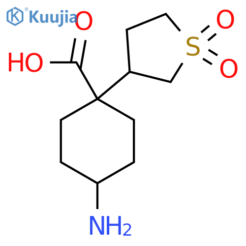 4-amino-1-(1,1-dioxo-1lambda6-thiolan-3-yl)cyclohexane-1-carboxylic acid structure