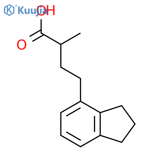 4-(2,3-dihydro-1H-inden-4-yl)-2-methylbutanoic acid structure