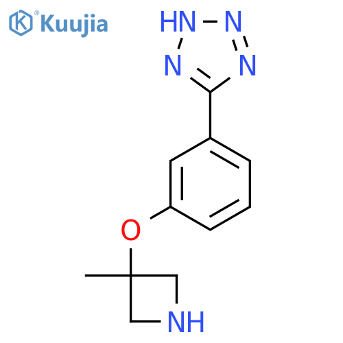 5-{3-(3-methylazetidin-3-yl)oxyphenyl}-1H-1,2,3,4-tetrazole structure
