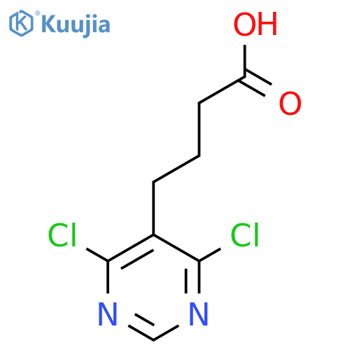 4-(4,6-dichloropyrimidin-5-yl)butanoic acid structure