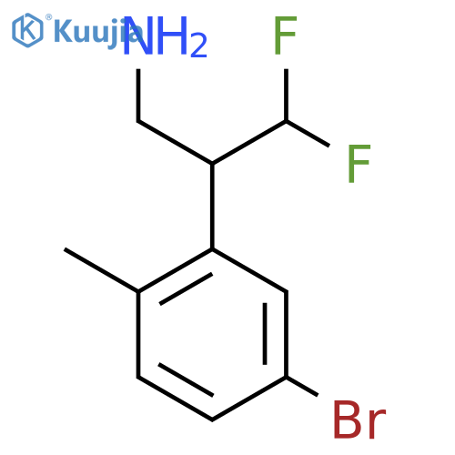 2-(5-bromo-2-methylphenyl)-3,3-difluoropropan-1-amine structure