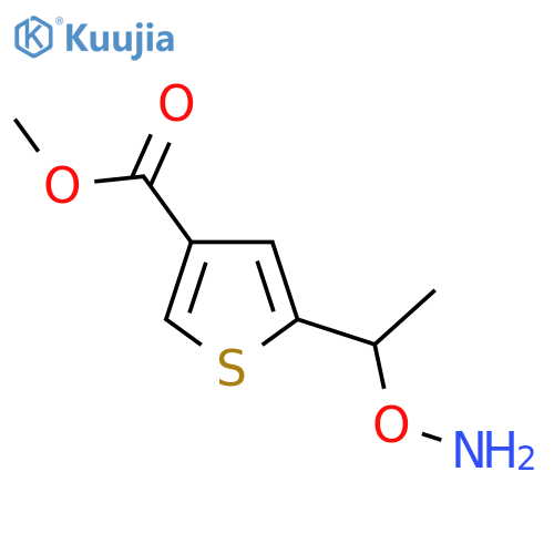 methyl 5-1-(aminooxy)ethylthiophene-3-carboxylate structure