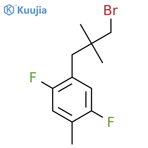 1-(3-Bromo-2,2-dimethylpropyl)-2,5-difluoro-4-methylbenzene structure