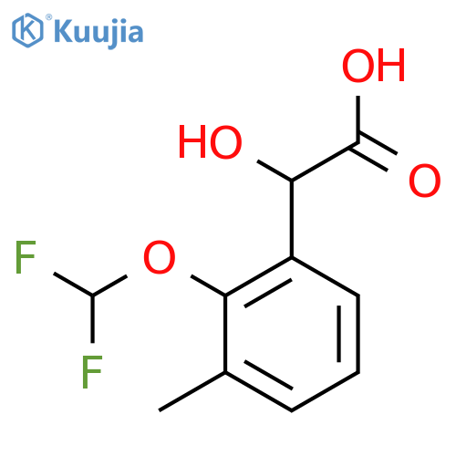 2-2-(difluoromethoxy)-3-methylphenyl-2-hydroxyacetic acid structure