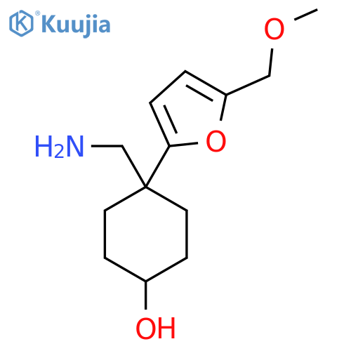 4-(aminomethyl)-4-5-(methoxymethyl)furan-2-ylcyclohexan-1-ol structure