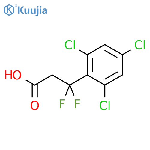 3,3-difluoro-3-(2,4,6-trichlorophenyl)propanoic acid structure