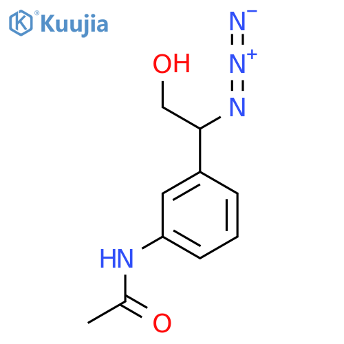 N-3-(1-azido-2-hydroxyethyl)phenylacetamide structure